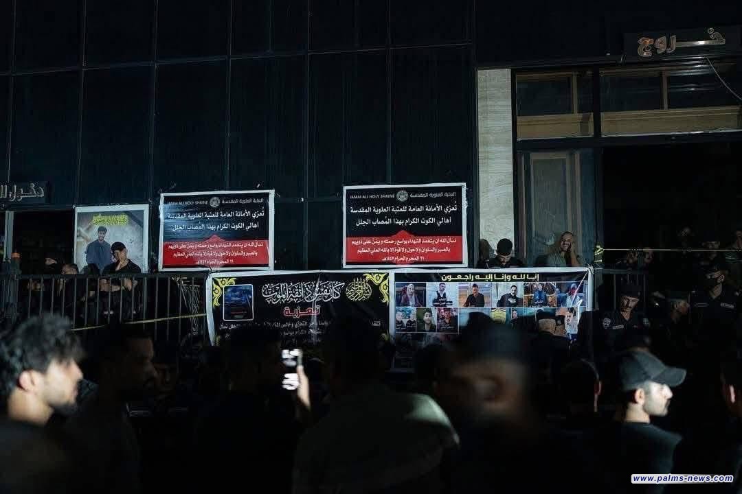 بالصور : أهالي الكوت يتوافدون لموقع فاجــ,ـعة الحريق لإشعال الشموع والتعبير عن تضامنهم مع ذوي الضحايا.